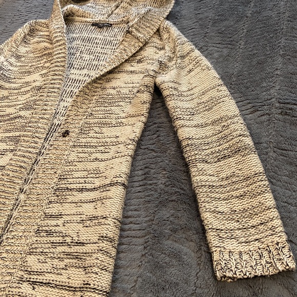 FOXY jeans hooded knit open cardigan with little silver threads - Picture 4 of 15